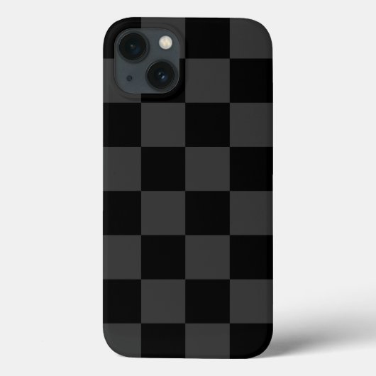 クラシック黒とモダンスモーキーの黒チェッカーボード Case-Mate iPhoneケース (裏面)