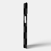 クラシック黒とモダンスモーキーの黒チェッカーボード Case-Mate iPhoneケース (裏面 / 右)