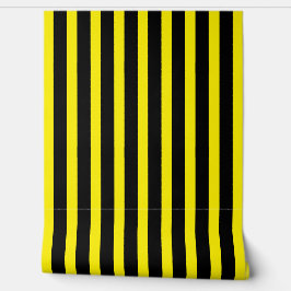 クラシック黒と明るい黄ストライプの色 壁紙
