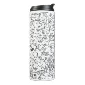 クラシック黒と白のドドルライフ！ タンブラー (回転左)