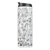 クラシック黒と白のドドルライフ！ タンブラー (回転右)