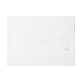 クラシック黒と白のモノグラム周回ラベル ラップアラウンド宛名ラベル (裏面)