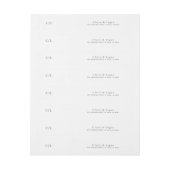 クラシック黒と白のモノグラム周回ラベル ラップアラウンド宛名ラベル (シート)