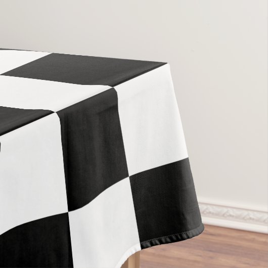 クラシック黒と白の市松模様に テーブルクロス (インサイチュ)