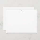 クラシック黒と白の注 サンキューカード (正面/裏面)