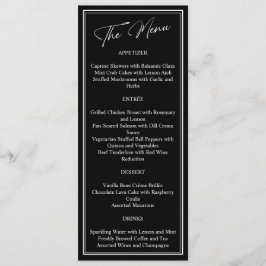 クラシック黒と白モダン結婚の メニュー