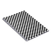 クラシック黒と白市松模様に ノートブック (右側)