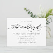 クラシック黒と白結婚の 招待状 (スタンド正面)