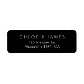 クラシック黒の名結婚前の差出人住所 ラベル (正面)