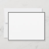 クラシック黒の太い名と薄い名縁ど前 ノートカード (裏面)