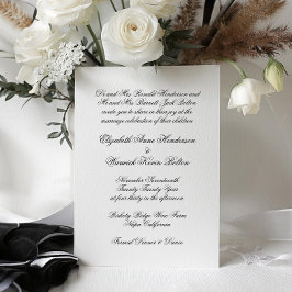 クラシック黒の書エレガント道 |フォーマル結婚s 招待状