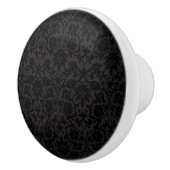 クラシック黒ダマスクパターン セラミックノブ (右)