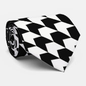 クラシック黒パタ千鳥格子のーン ネクタイ (ロール)