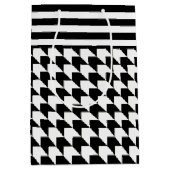 クラシック黒パタ千鳥格子のーン ミディアムペーパーバッグ (正面)