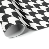 クラシック黒パタ千鳥格子のーン ラッピングペーパー (ロールコーナー)