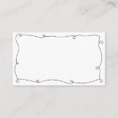 クラシック黒フローラブライダルシャワーレシピ要求 エンクロージャーカード (裏面)