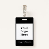 クラシック黒写真社員 バッジ (裏面クリップ)