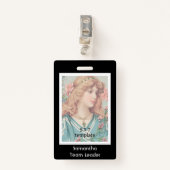 クラシック黒写真社員 バッジ (正面クリップ)