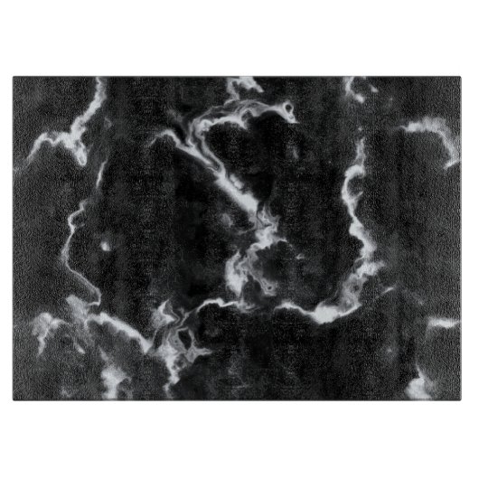 クラシック黒大理石パターングレー白カスタムの大理石 カッティングボード (正面)