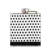 クラシック黒水玉模様模様 フラスク (裏面)