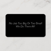 クラシック黒灰色の名刺 名刺 (裏面)