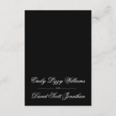 クラシック黒白のエレガンス書道 エンクロージャーカード (裏面)