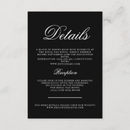 クラシック黒白のエレガンス書道 エンクロージャーカード