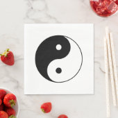 クラシック黒白インとヤン スタンダードランチョンナプキン (インサイチュ)