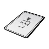 クラシック黒縁ど モノグラムの バスマット (アングル)