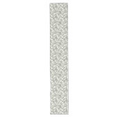 クラシック黒花模様 ロングテーブルランナー (正面)