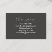 クラシック黒 名刺 (裏面)