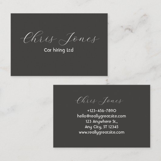 クラシック黒 名刺 (正面/裏面)