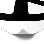 クラシック黒Groovy Peaceシンボル ポスター (角)