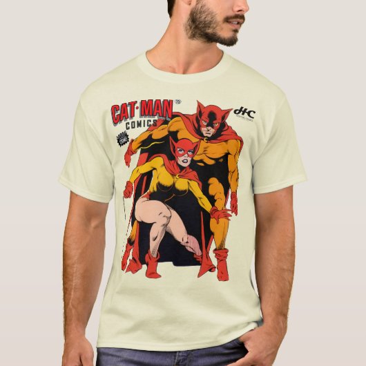 クラシックCAT-MANコミックスTシャツ Tシャツ (正面)