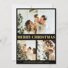 クラシック1フォトタイポグラフィメリークリスマス シーズンカード