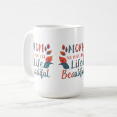 クラシック15 oz Mug - "母さん、人生を美しく作る コーヒーマグカップ (正面左)