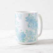 クラシック15oz Mug in Elzbieta aqua basil コーヒーマグカップ (正面右)