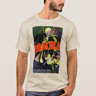 クラシック1931年「ドラキュラ」ポスターTシャツ Tシャツ