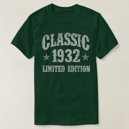 クラシック1932年限定誕生誕生年 Tシャツ (デザイン正面)