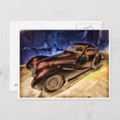 クラシック1937クラシックヴィンテージ車 ポストカード (正面/裏面)