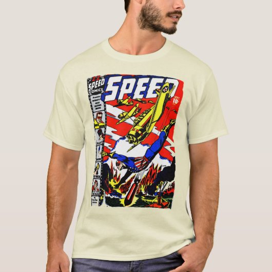 クラシック1940のスピード漫画Tシャツ Tシャツ (正面)