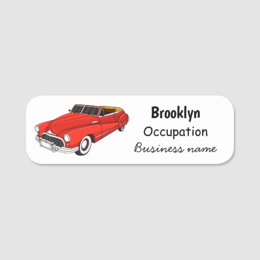 クラシック1948年自動車 名札 (正面)