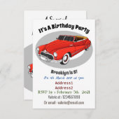 クラシック1948年自動車 招待状 (正面/裏面)