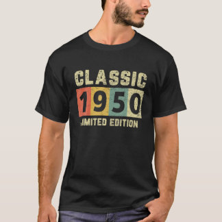 クラシック1950年限定版ギフトレトロ70th誕生 tシャツ
