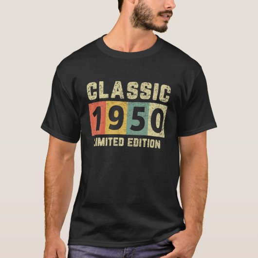 クラシック1950年限定版ギフトレトロ70th誕生 tシャツ (正面)