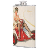 クラシック1950sヴィンテージピンアップガールウォールアート フラスク (左)
