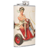 クラシック1950sヴィンテージピンアップガールウォールアート フラスク (右)