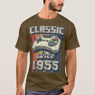 クラシック1955 67th誕生日レトロビデオゲームコントロール tシャツ