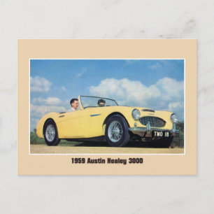 クラシック1959英国スポーツ車コンバーチブル ポストカード