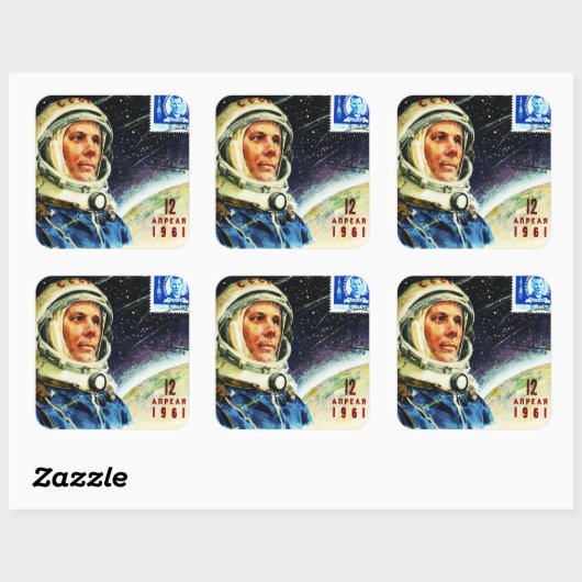 クラシック1960年代宇宙競技宇宙飛行士 スクエアシール (シート)